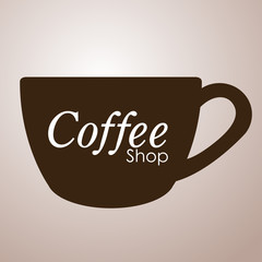 Icono plano Coffee Shop sobre fondo degradado #3