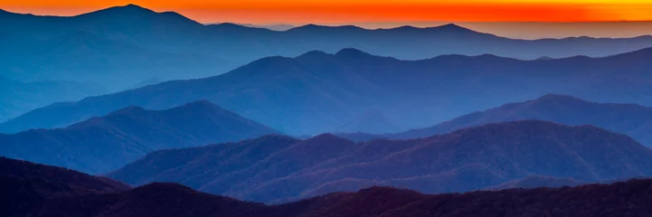 Stof per meter Smoky mountain sunset © Philip Steury
