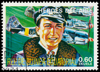 Stamp printed in Guinea shows Walter Novotny