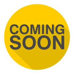 Coming Soon icon with long shadow