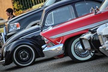 Fototapeta premium American Cars and Bikes