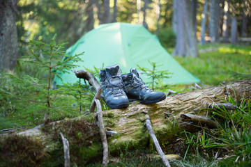Hiking in Caucasus mountains.