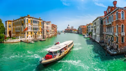 Badkamer foto achterwand Famous Grand Canal and Basilica Santa Maria della Salute, Venice, Italy © JFL Photography