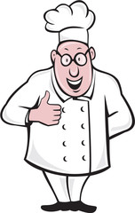 Chef Cook Thumbs Up Isolated Cartoon