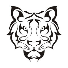 Tiger Face Tribal Template