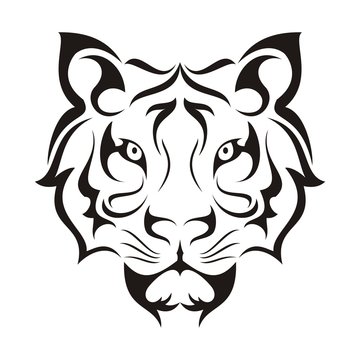 Tiger Face Tribal Template