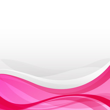 Abstract background pink curve and wave element