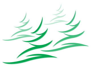 Obraz premium Symbols of the spruces on a white background