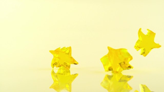 Jello rolling and bouncing shooting with high speed camera.