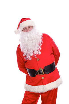Kind Santa Claus, isolated on white background