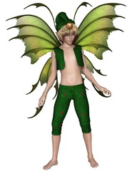 Christmas Fairy Elf Boy - fantasy illustration