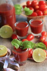 fresh tomatoes with juices