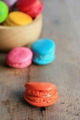 traditional french colorful macaroons
