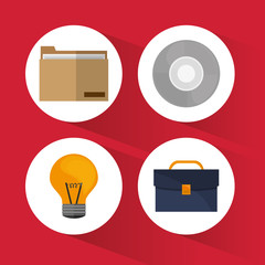 Business and office icons design 