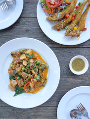 Thai style Spicy stir fried pork with chili paste