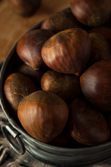 Raw Brown Organic Italian Chestnuts