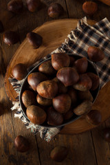 Raw Brown Organic Italian Chestnuts