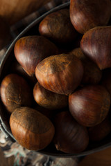 Raw Brown Organic Italian Chestnuts