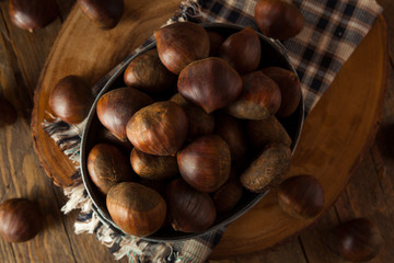 Raw Brown Organic Italian Chestnuts