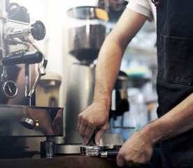 Barista Cafe Making Coffee Preparation Service Concept