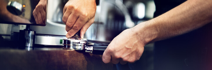 Barista Cafe Making Coffee Preparation Service Concept