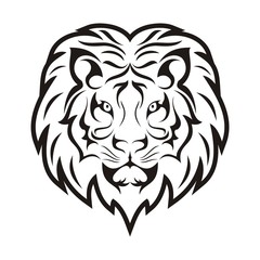 Lion Face Tribal Template