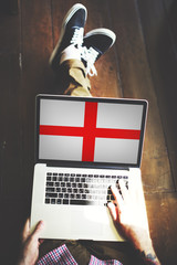 England Flag Country Nationality Liberty Concept