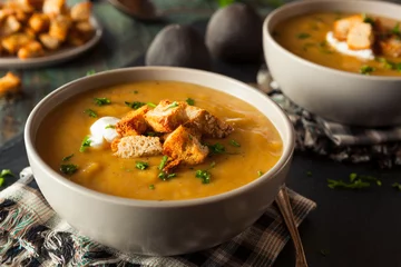 Photo sur Plexiglas Plats de repas Homemade Hot Butternut Squash Soup