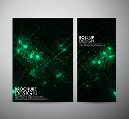 Abstract hi-tech brochure business design template or roll up. Vector illustration