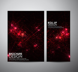 Abstract hi-tech brochure business design template or roll up. Vector illustration