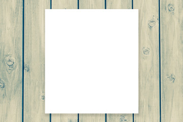 Blank space billboard on vintage wood wall background