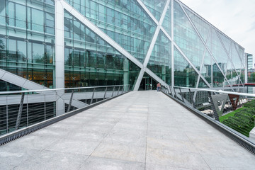 empty ground front modern buildings