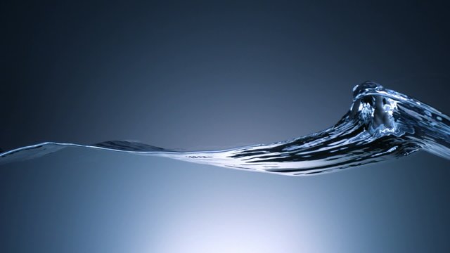 Water surface wave shooting with high speed camera.