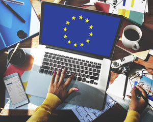 European Union Country Flag Nationality Culture Liberty Concept