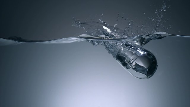 Water surface wave and glass falling shooting with high speed camera.