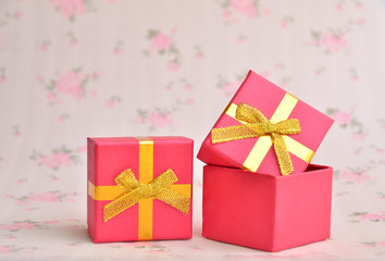 Fototapeta premium gift box background holiday ribbon paper design