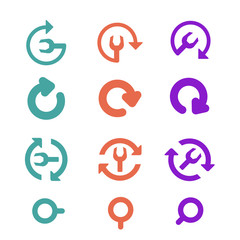 Icons Pack and restart, refresh. Flat style.