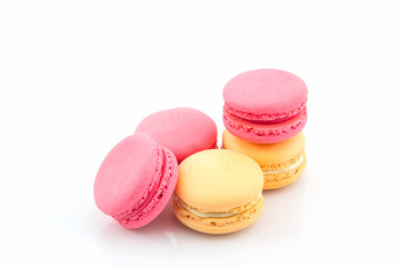 Sweet and colourful french macaroons or macaron.