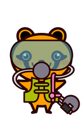 スキューバダイビングをする動物シリーズ