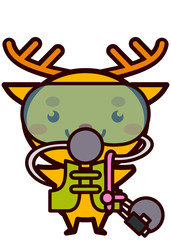 スキューバダイビングをする動物シリーズ