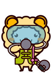スキューバダイビングをする動物シリーズ