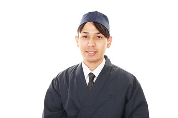 笑顔の寿司職人