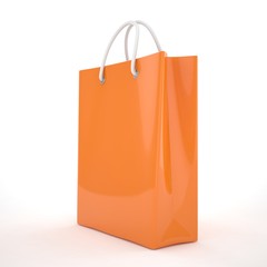 Paper Shopping Bag isolated on white background