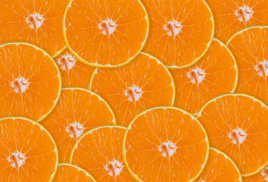 Abstract background with citrus-fruit of Close-up orange slices