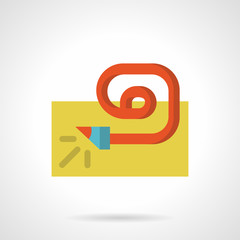 Party whistle simple flat color vector icon