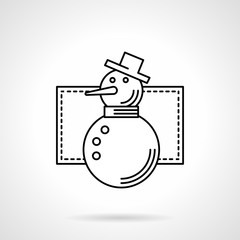 Wintertime symbol flat line vector icon