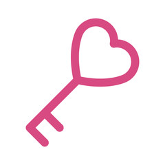 The key to love line art icon for dating apps