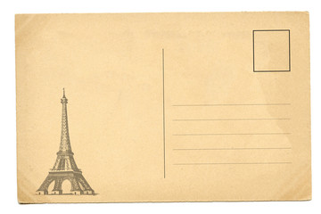 Back of old blank postcard