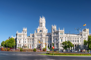 Fototapeta na wymiar The Cybele Palace (Palace of Communication), Madrid, Spain
