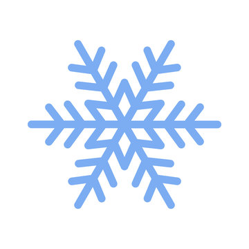Perfect winter snowflake with star line art icon for apps and websites